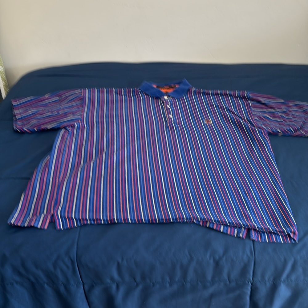 Vintage Tommy Hilfiger striped polo. 100% cotton. Men XL. Like new condition.